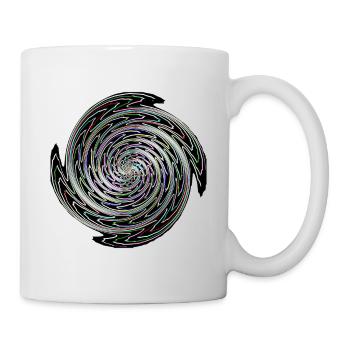 Spirale tourbillonnante de couleur - Mug blanc - blanc - Droite
