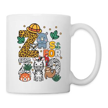 Z Is For Zoo Party Jungle Zoo Birthday Animals - Mug - white - Right