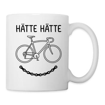 Hätte Hätte Fahrradkette lustige Fahrrad Sprüche - Tasse - Weiß - Rechts