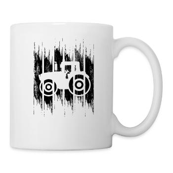 Graphisme du tracteur - Mug blanc - blanc - Droite