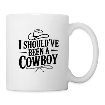 J’aurais dû être cow-boy - Mug blanc - blanc - Droite