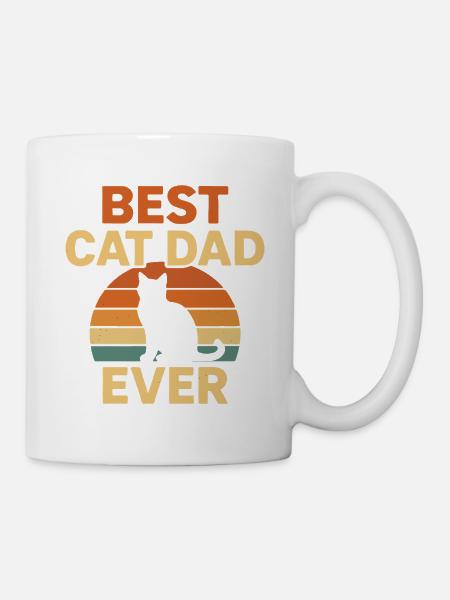 Bester Katzenpapa  - Tasse - Weiß