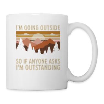 Je sors – Déclaration en plein air - Mug blanc - blanc - Droite