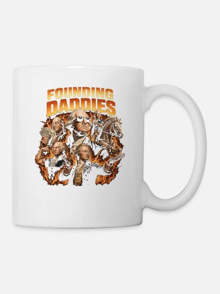 Gründungsväter, 4. Juli - Tasse - Weiß