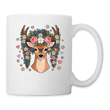 Festival folklorique Hirsch Edelweiss Hearts Costumes traditionnels - Mug blanc - blanc - Droite