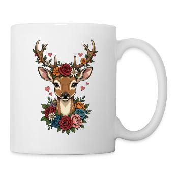 Remplacement des costumes traditionnels du Festival folklorique Deer Antlers Hearts - Mug blanc - blanc - Droite