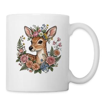 Festival folklrique des fleurs de fauve cerf Costumes traditionnels Femmes de remplacement - Mug blanc - blanc - Droite