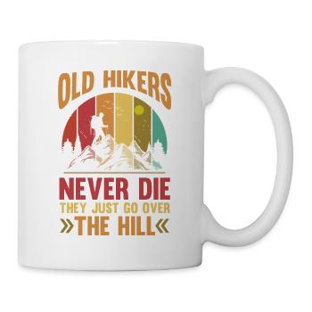 Hiking Mountain Trail Backpacking Outdoors Wildern - Tasse - Weiß - Rechts