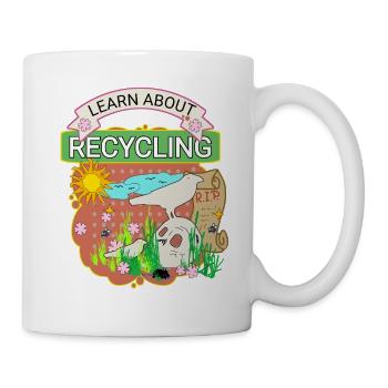 Découvrez le recyclage - Mug blanc - blanc - Droite