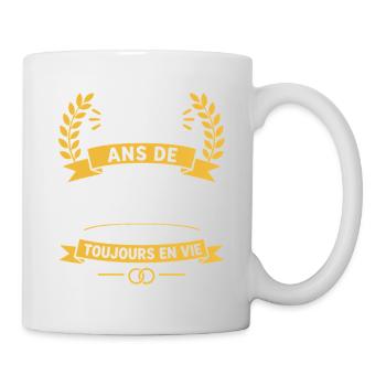28 Ans de Mariage Toujours en Vie - Mug blanc - blanc - Droite