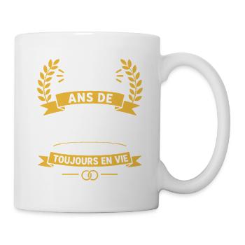 11 Ans de Mariage Toujours en Vie - Mug blanc - blanc - Droite