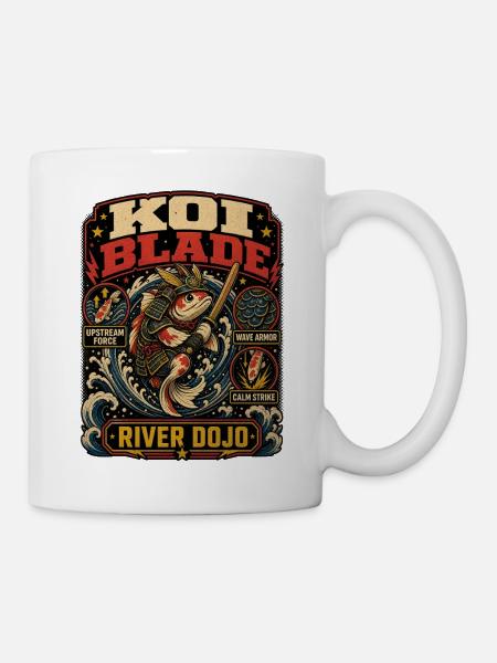 Koi Blade River Dojo Shirt - Tasse - Weiß
