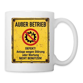 Kaputt - Tasse - Weiß - Rechts