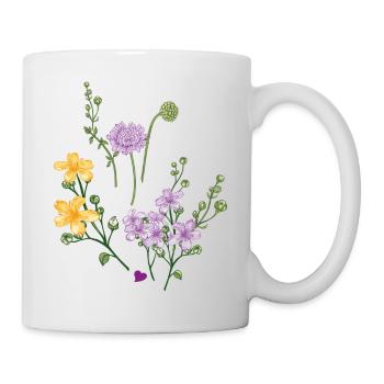 Gartenblumen  - Tasse - Weiß - Rechts