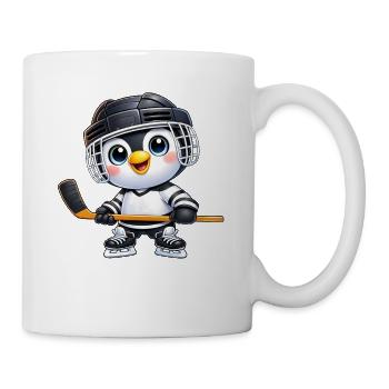 Süßer Pinguin Eishockey Spieler Cartoon USA - Mug - white - Right