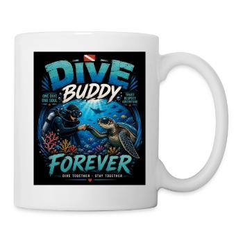 Amitié de plongée pour toujours - Mug blanc - blanc - Droite