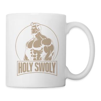 Fitness Motivation Bodybuilder Holy Swoly Gym Gift - Mug - white - Right