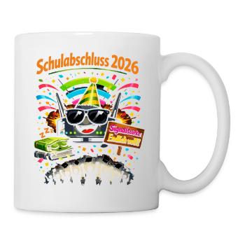 Schulabschluss 2026 - das WLAN hat fertig - Tasse - Weiß - Rechts