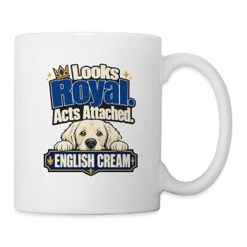 English Cream Golden Retriever Looks Royal Acts At - Mug - white - Right