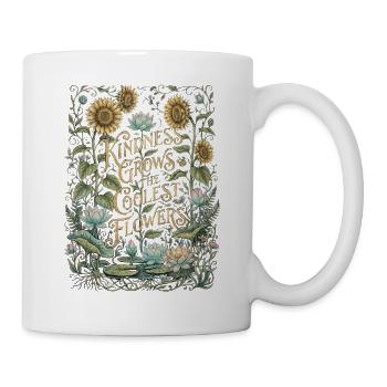 La gentillesse fait pousser les fleurs les plus fraîches - Mug blanc - blanc - Droite