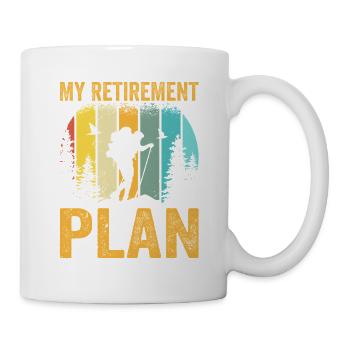 Randonnée de montagne randonneuse à la retraite drôle - Mug blanc - blanc - Droite