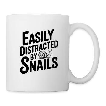 Facilement distrait par les escargots - Mug blanc - blanc - Droite
