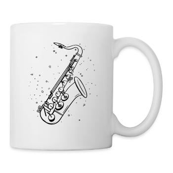 Saxophone Sketch - Mug - white - Right