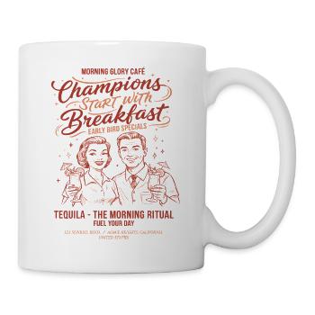 Champions du café brunch drôle du petit-déjeuner - Mug blanc - blanc - Droite