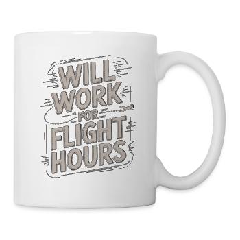 Private Pilot Will Work For Aviation Enthusiast - Mug - white - Right