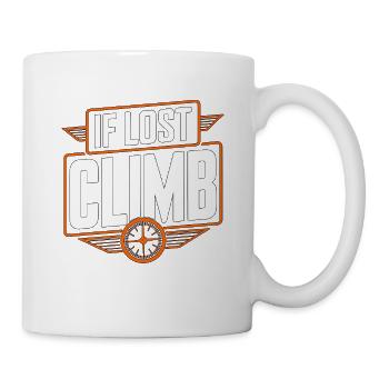 Private Pilot If Lost Climb Aviation Enthusiast - Mug - white - Right