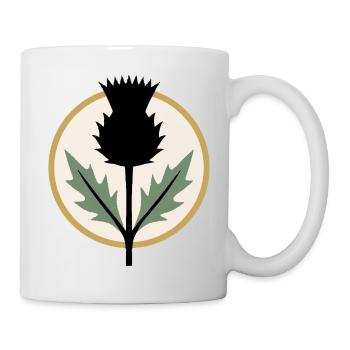 Vêtements de ville botaniques Geometric Thistle - Mug blanc - blanc - Droite