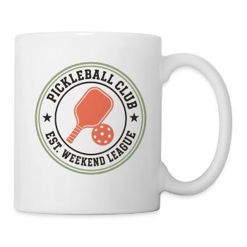 Insigne de Pickleball de la Ligue du Week-end - Mug blanc - blanc - Droite