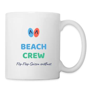 Beach Crew mit Flip-Flops - Tasse - Weiß - Rechts