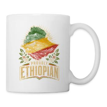 Éthiopie Éthiopien Fièrement Éthiopien - Mug blanc - blanc - Droite