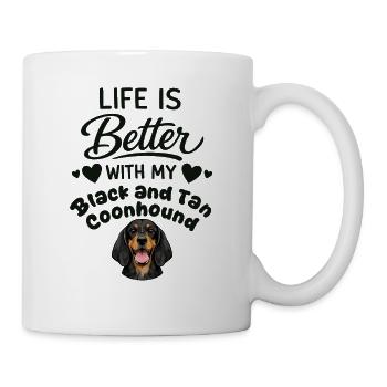 La vie est meilleure avec mon bronzage noir - Mug blanc - blanc - Droite
