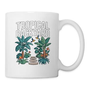 Tropical Backyard Tropischer Garten - Tasse - Weiß - Rechts