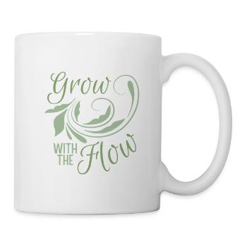 Grandir avec le courant | Motivation botanique positive - Mug blanc - blanc - Droite