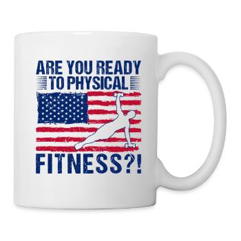 Fitness Fanatics Ready Physical Fitness - Mug blanc - blanc - Droite