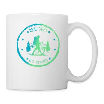 Adventure Hiking - Real guys go Hiking - Mug - white - Right