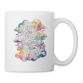 Pilote privé au-dessus des nuages Passionné d’aviation - Mug blanc - blanc - Droite
