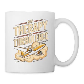 Private Pilot My Therapy Is Turbulence Aviation - Tasse - Weiß - Rechts