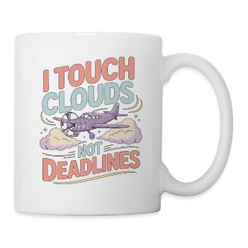 Private Pilot I Touch Clouds Flight Instructor - Mug - white - Right
