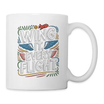 Pilote privé : S’en sortir Chaque vol aime l’aviation - Mug blanc - blanc - Droite