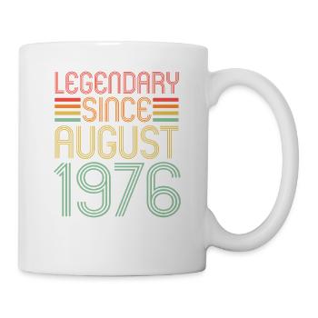 Legendary since August 1976, Geburtstag - Tasse - Weiß - Rechts