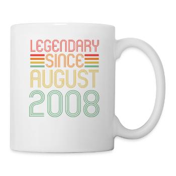 Légendaire depuis août 2008, anniversaire - Mug blanc - blanc - Droite