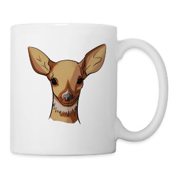 Pastel graphic suede head - Mug - white - Right