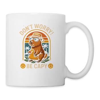 Don’t Worry Be Capy - Drôle d’animal capybara - Mug blanc - blanc - Droite