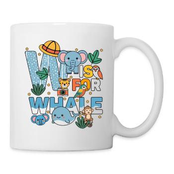 W Is For Whale Zoo Party Jungle Zoo Birthday - Mug - white - Right