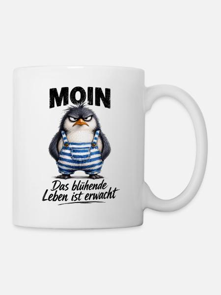 Moin Das Blühende Leben Ist Erwacht Frecher - Tasse - Weiß