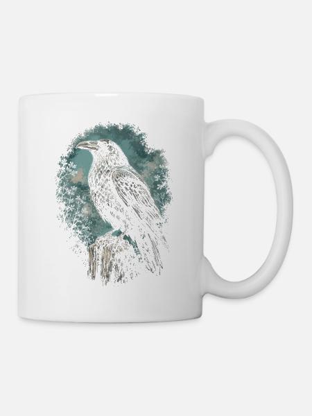 Rabe Raben - Tasse - Weiß